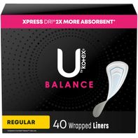U by Kotex Balance Wrapped Panty Liners, Regular L...
️