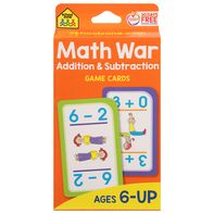 School Zone Game Cards, Math War, Ages 6-Up️