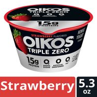 Oikos Triple Zero Strawberry Greek Yogurt️
