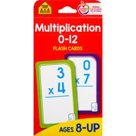 School Zone Flash Cards, Multiplication, 0-12️