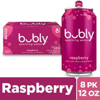 bubly Sparkling Water, Raspberry - Pack️