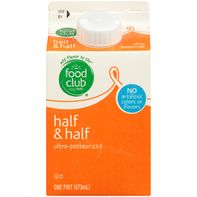 Food Club Ultra-Pasteurized Half & Half️