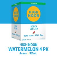 High Noon Watermelon Vodka Hard Seltzer Can 4 Pack️