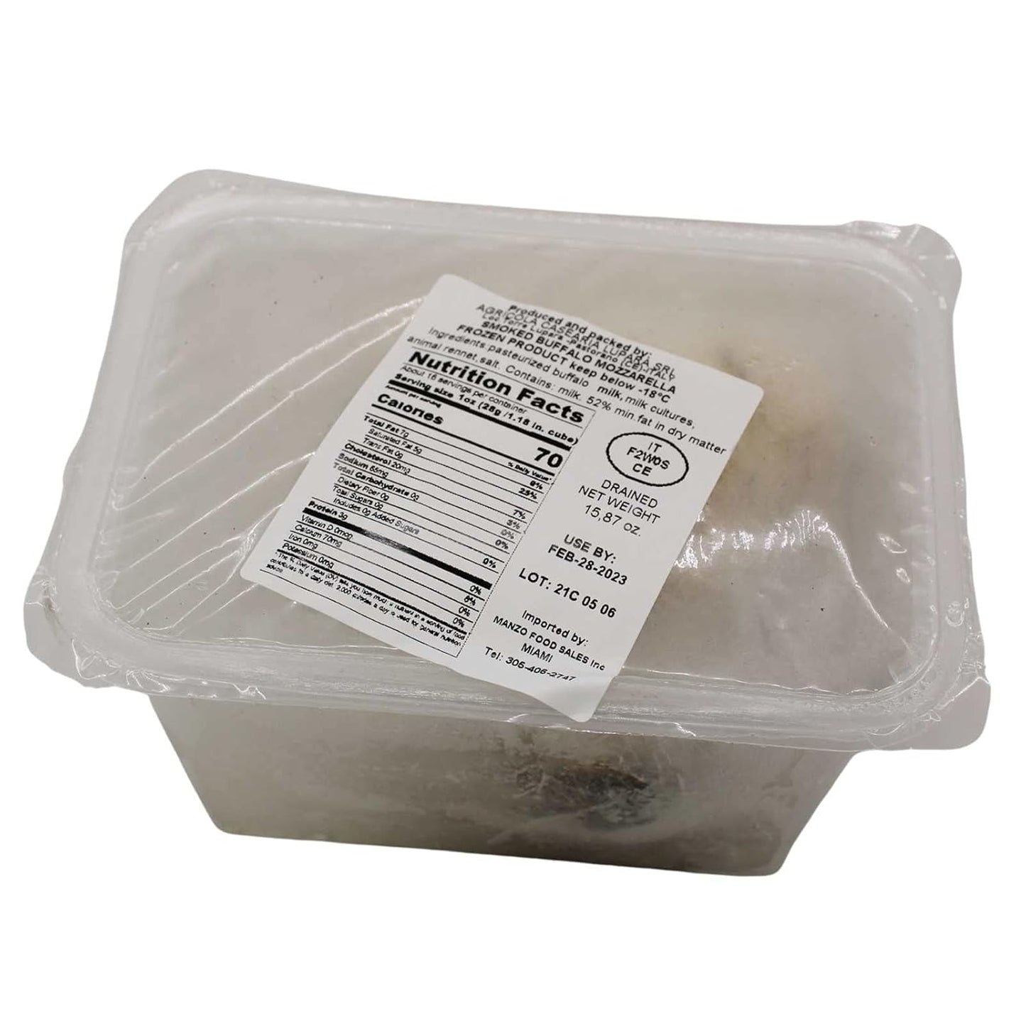 Lupara Smoked Buffalo Mozzarella, PROVOLA, 4 Pack x 15.5oz each