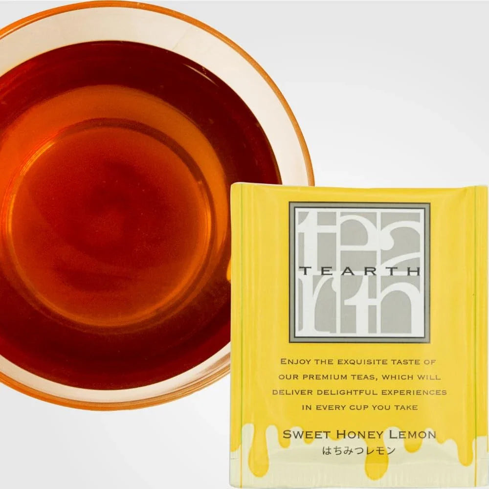 Tearth Honey Black Tea Set Of 4, 7 Individually Wrapped Tea Bags_