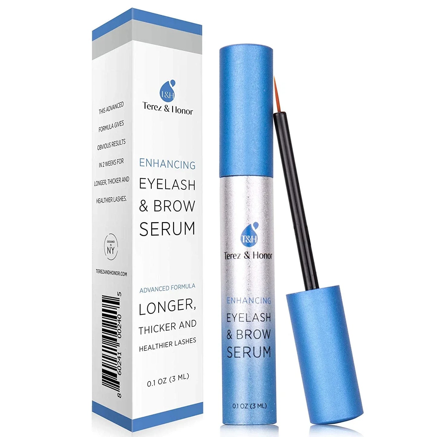 TEREZ & HONOR Natural Eyelash Growth Serum & Brow Enhancer – Grow Thicker, Longer Lashes